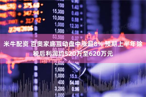 米牛配资 百奥家庭互动盘中涨超8% 预期上半年除税后利润约520万至620万元